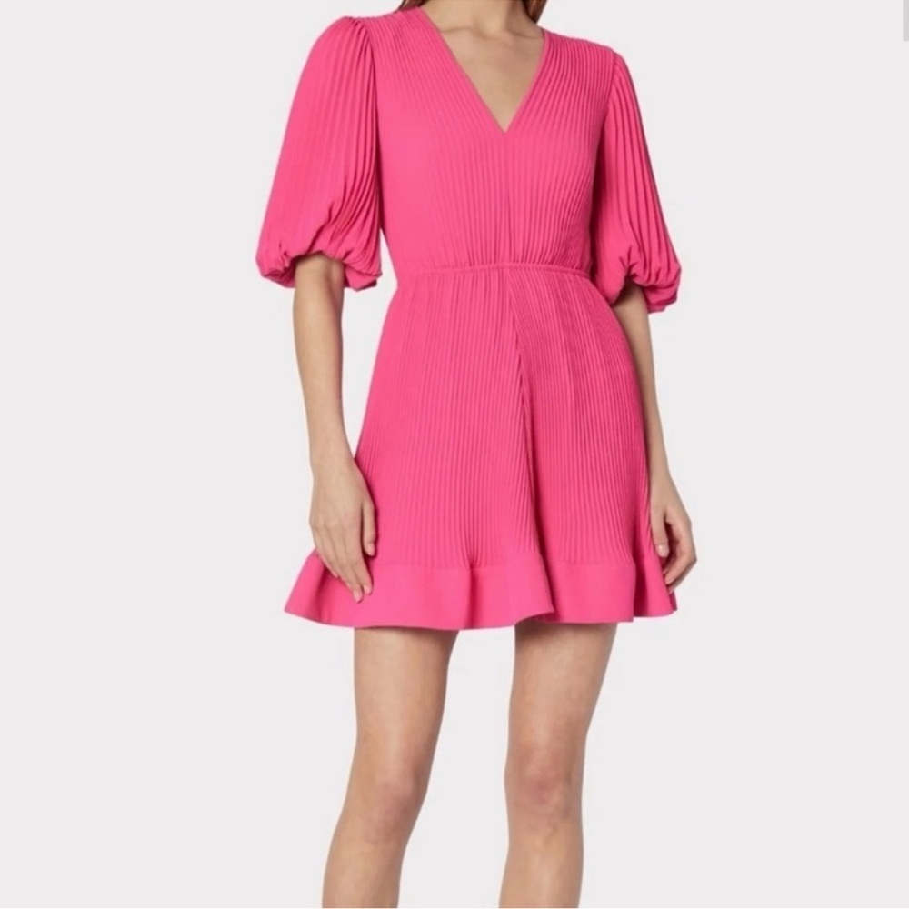 Milly Elegant Pink Pleated Dress